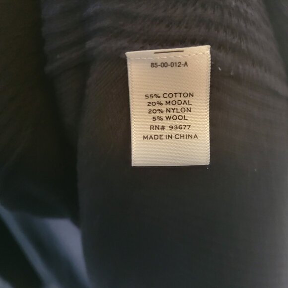 Stylus Women Sweater 3x Plus Cardigan Open Black Asymmetric Cotton Blend SWE53E - Picture 10 of 10